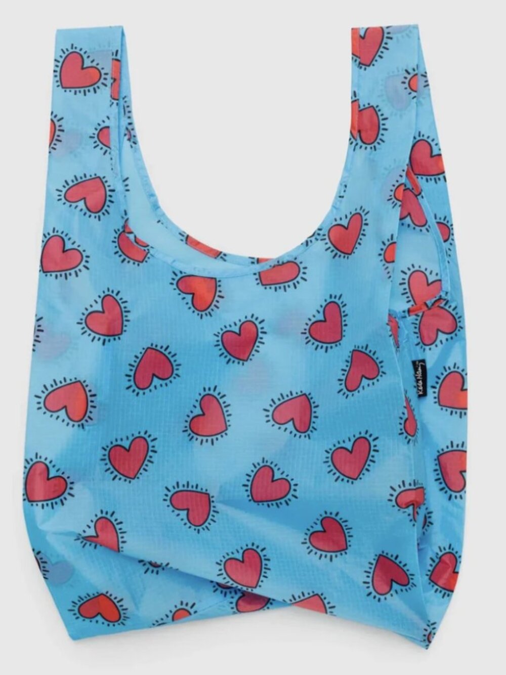 NWOT Baggu Standard Reusable Bag - Keith Haring Hearts